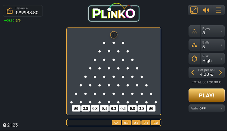 Plinko от Gaming Corps